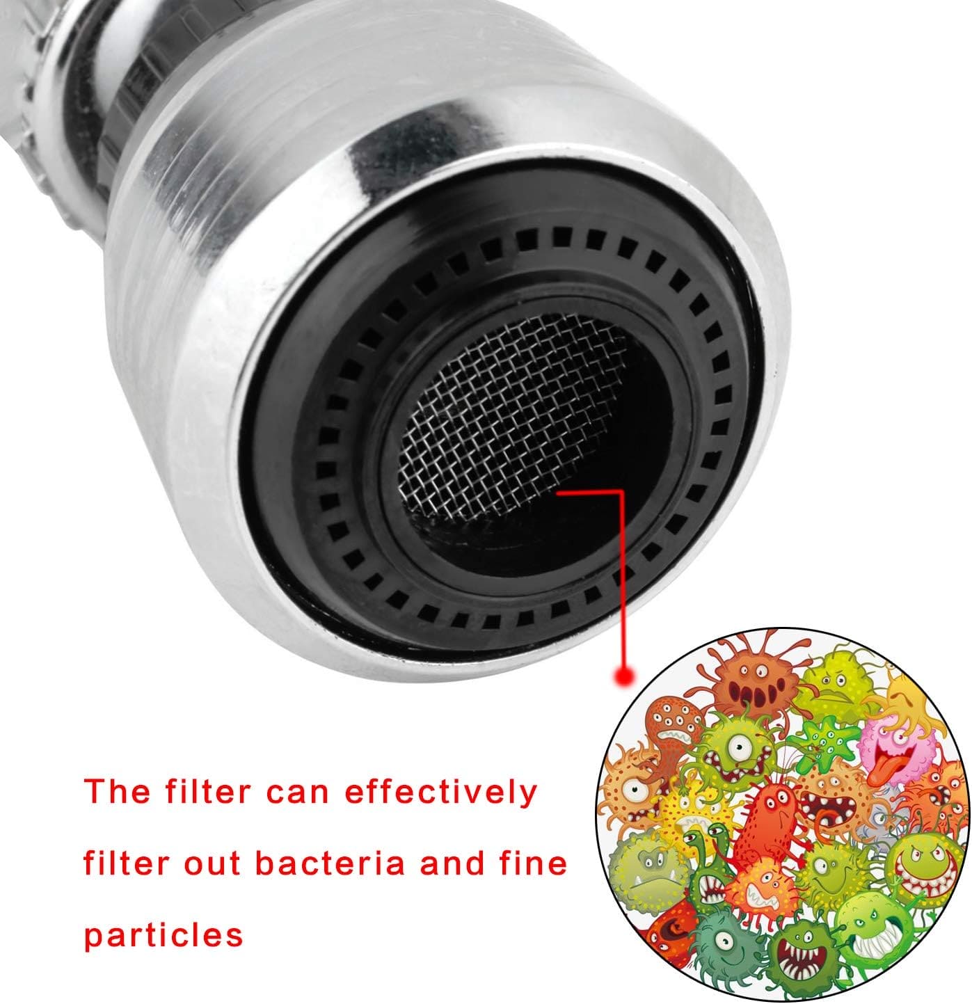 Multifunctional Splash Guard, Flexible Faucet Extender, 360 Rotatable Water Extender, Faucet Nozzle Frother Mixer, Bathroom Kitchen Faucet Sprayer Adapter Filter, Bendable Kitchen Sink Tap Spray Head Multifunctional Splash Guard, Flexible Faucet Extender, 360 Rotatable Water Extender, Faucet Nozzle Frother Mixer, Bathroom Kitchen Faucet Sprayer Adapter Filter, Bendable Kitchen Sink Tap Spray Head